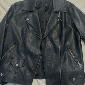Black Faux Leather Jacket